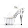 Pleaser - ADORE708MMG Sandale à bride à la cheville, Pole dance chaussures - Chaussures de pole dance - Transparent Product image